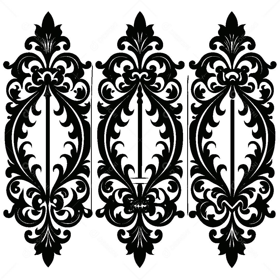 Beleza Vitoriana Tridimensional Ilustração Vetor EPS