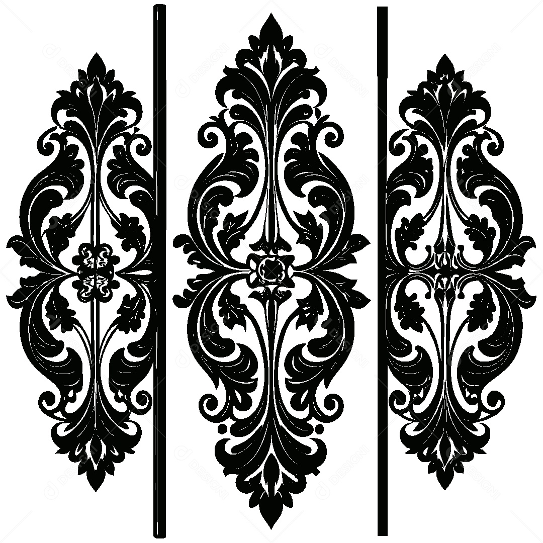 Beleza Vitoriana Tridimensional Ilustração Vetor EPS