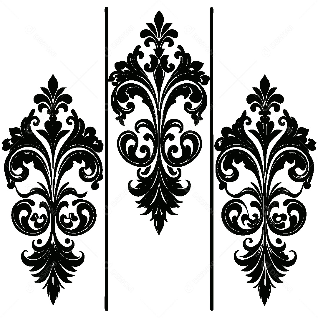 Beleza Vitoriana Tridimensional Ilustração Vetor EPS