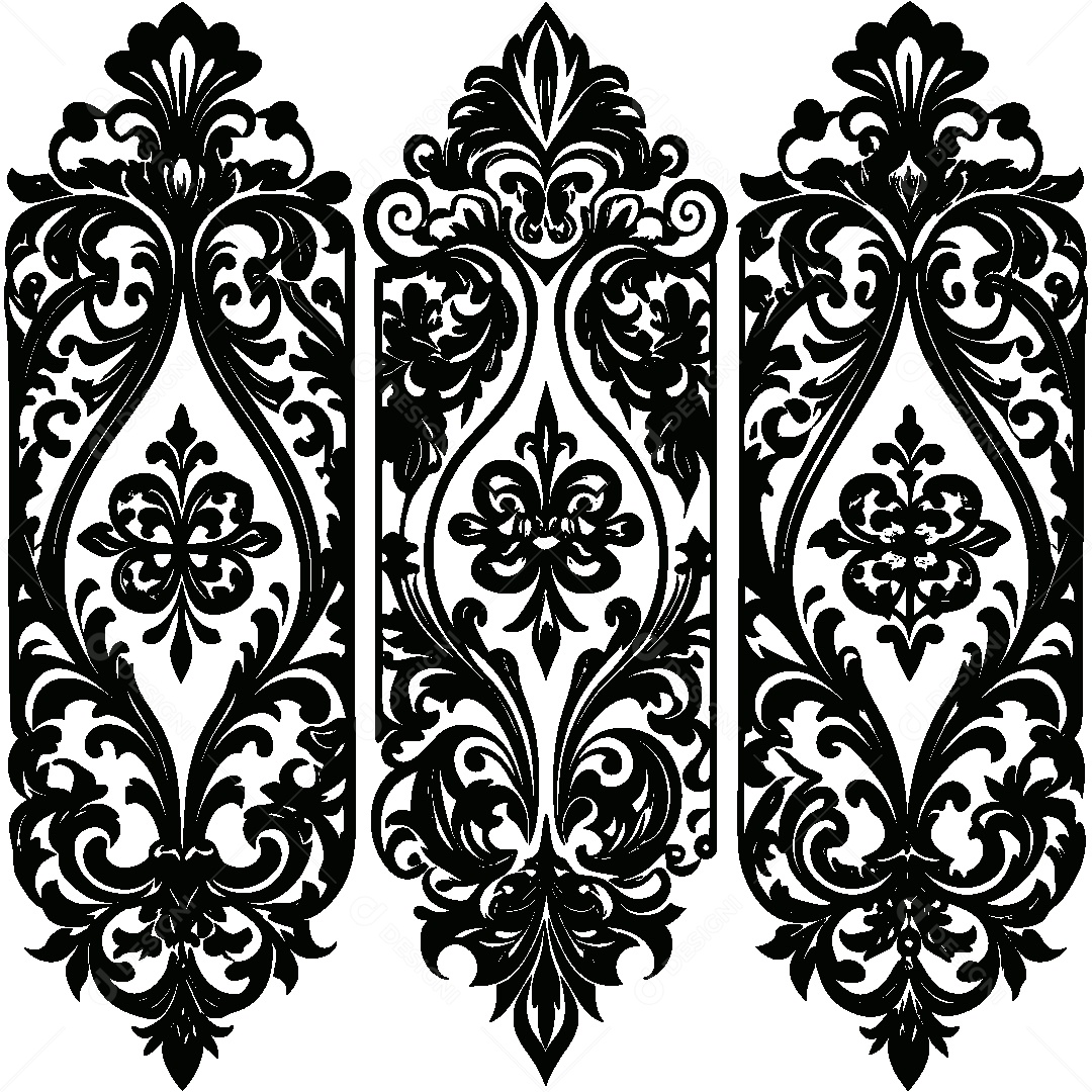 Beleza Vitoriana Tridimensional Ilustração Vetor EPS