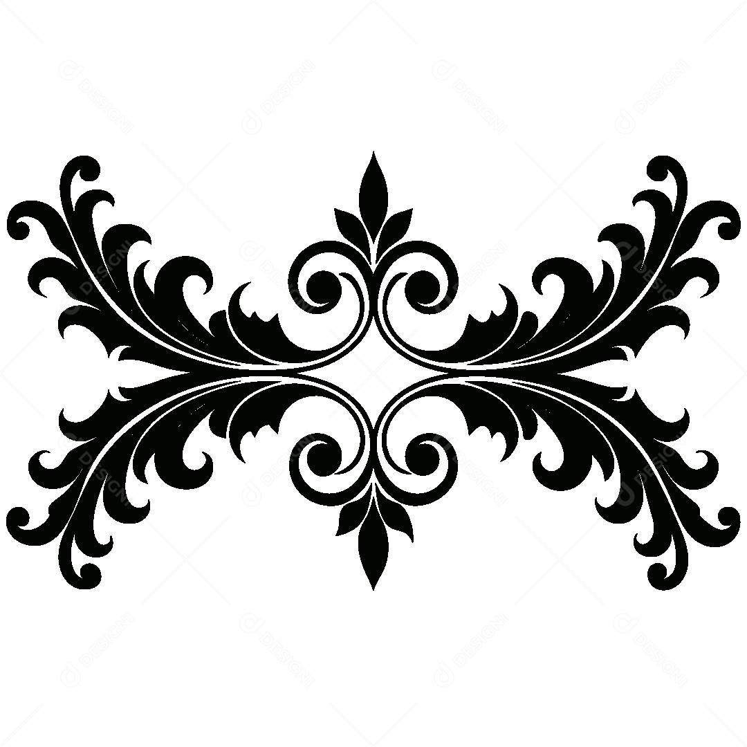 Divisória Barroca Vintage Ilustração Vetor EPS