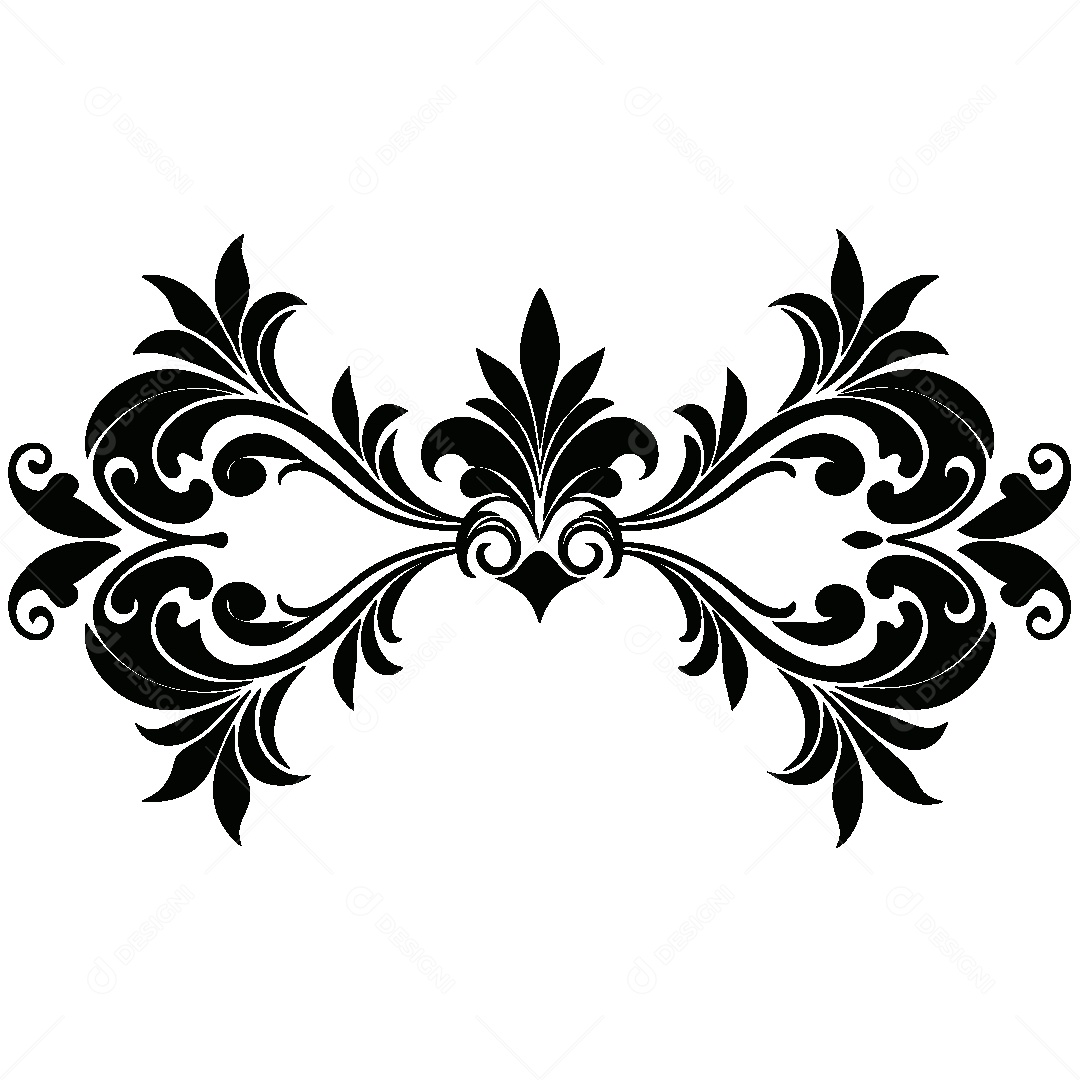 Divisória Barroca Vintage Ilustração Vetor EPS