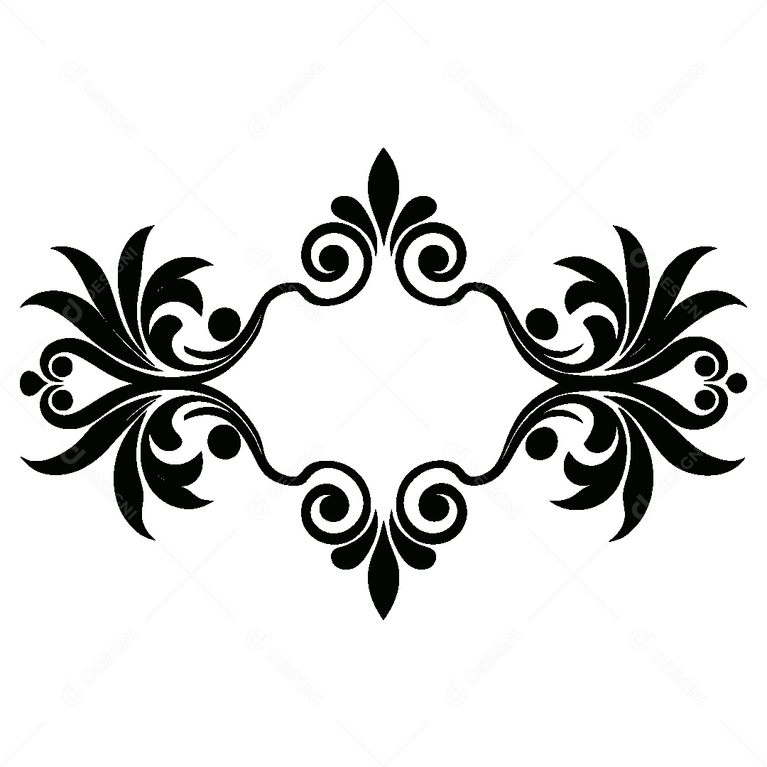 Divisória Barroca Vintage Ilustração Vetor EPS