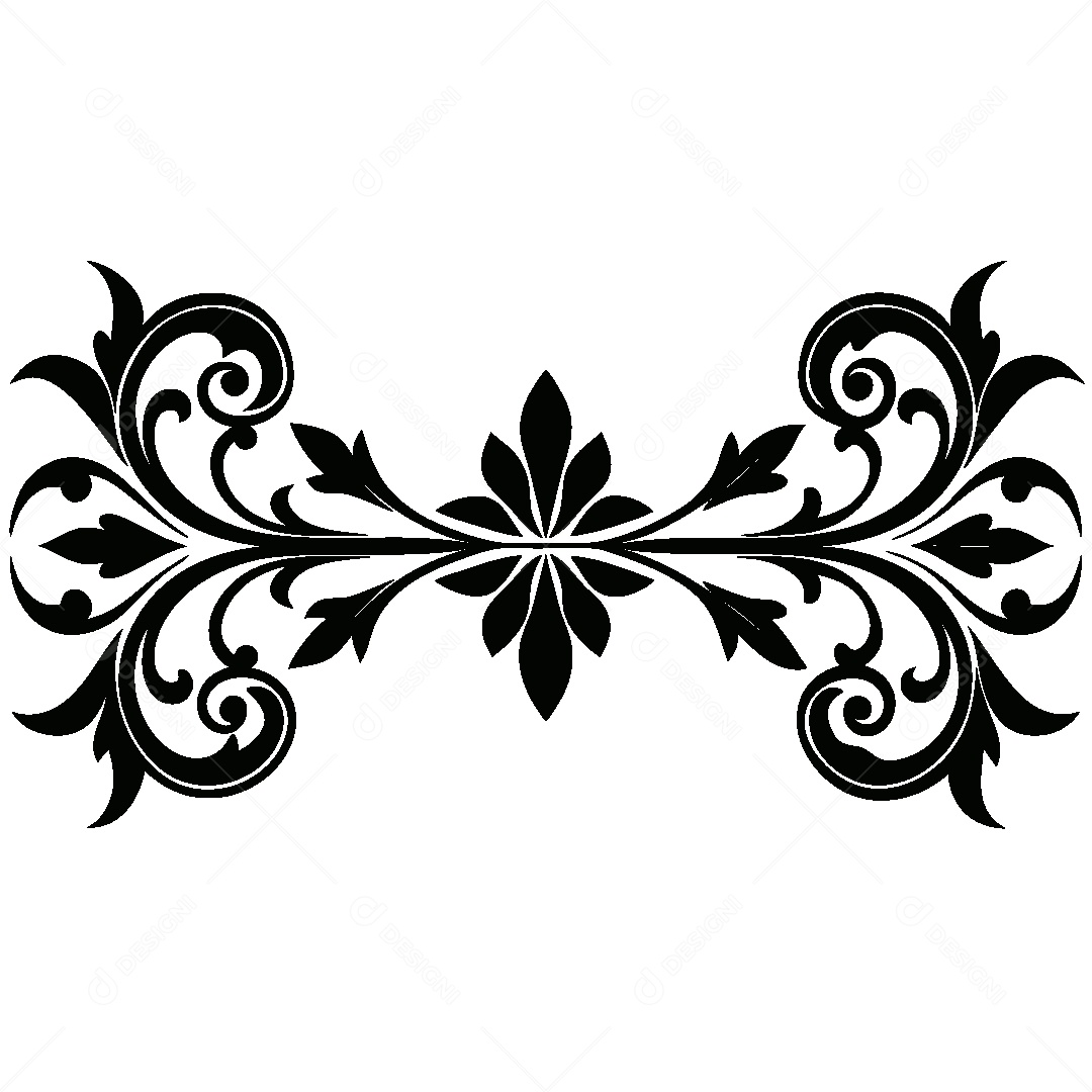 Divisória Barroca Vintage Ilustração Vetor EPS