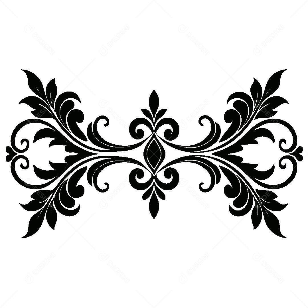 Divisória Barroca Vintage Ilustração Vetor EPS