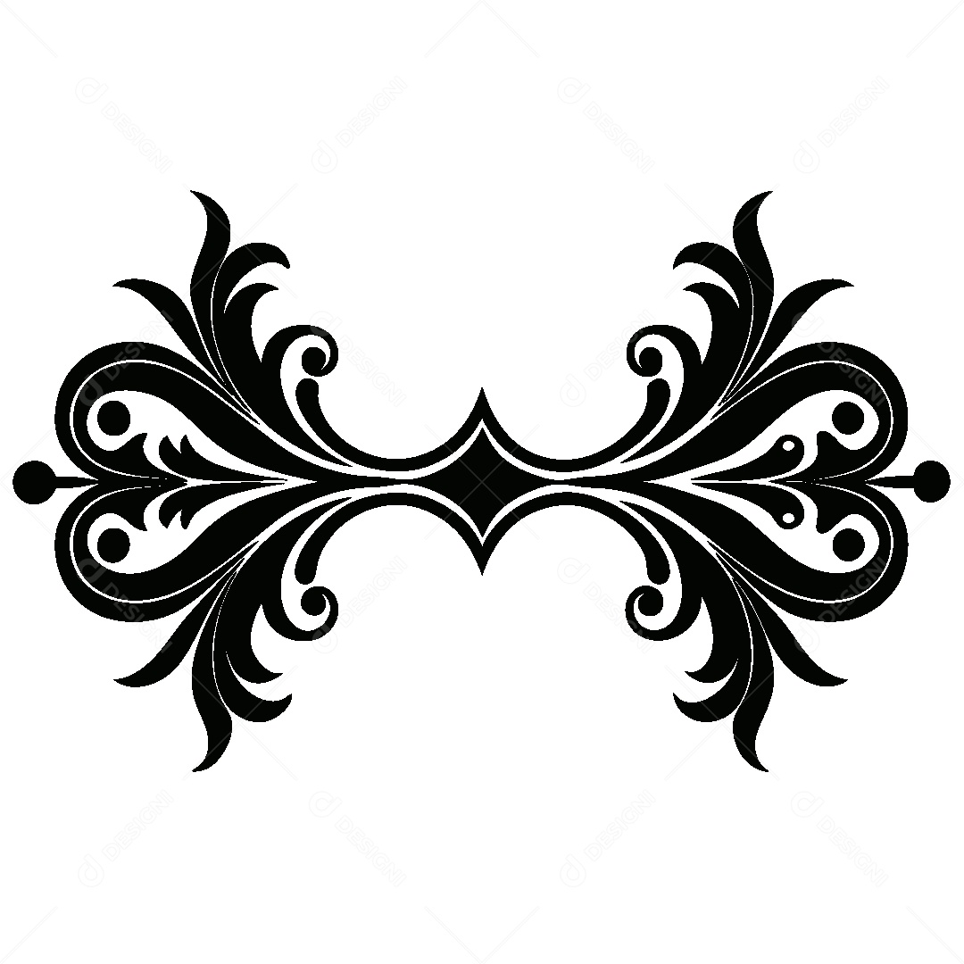 Divisória Barroca Vintage Ilustração Vetor EPS