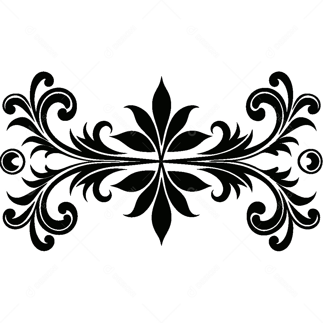 Divisória Barroca Vintage Ilustração Vetor EPS