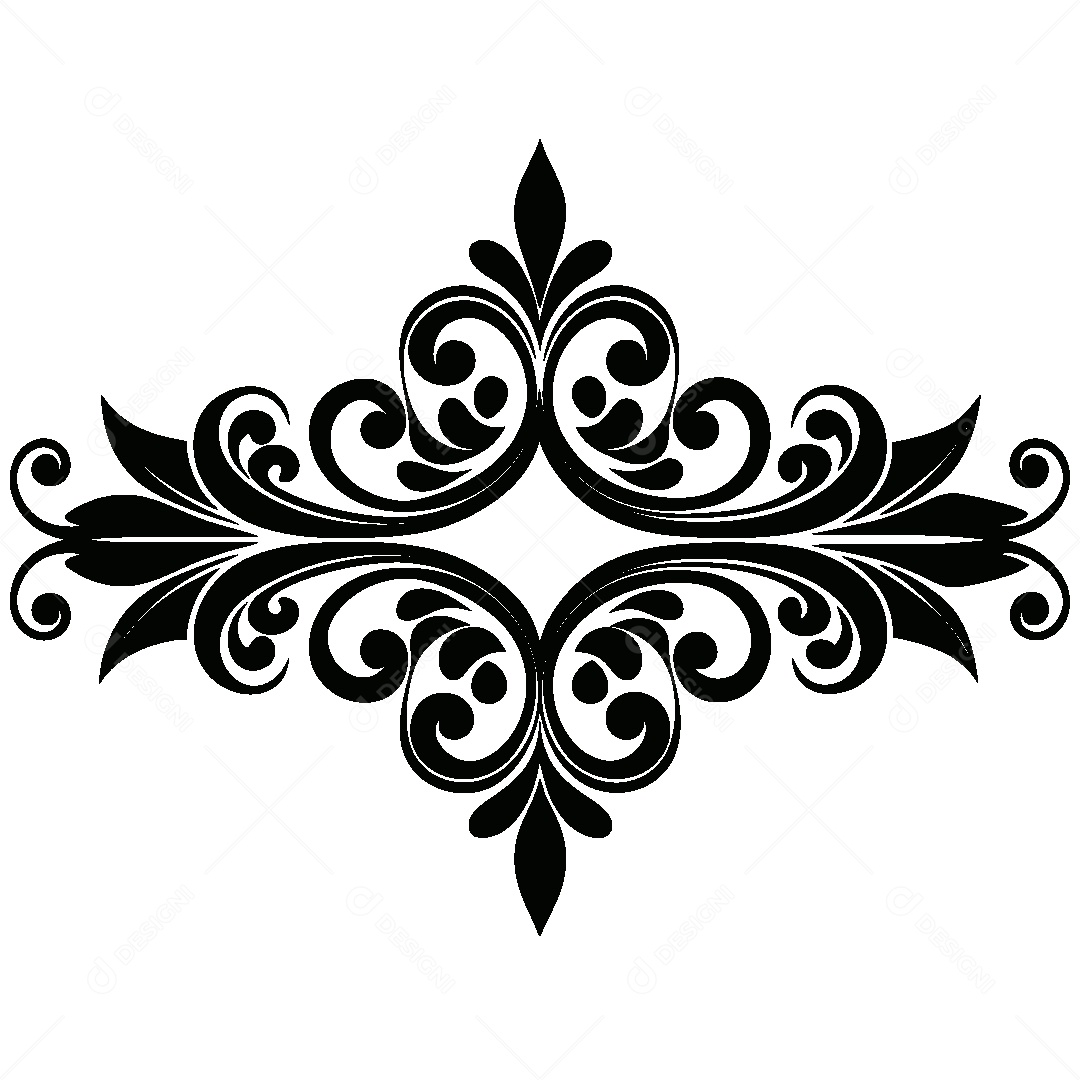 Divisória Barroca Vintage Ilustração Vetor EPS