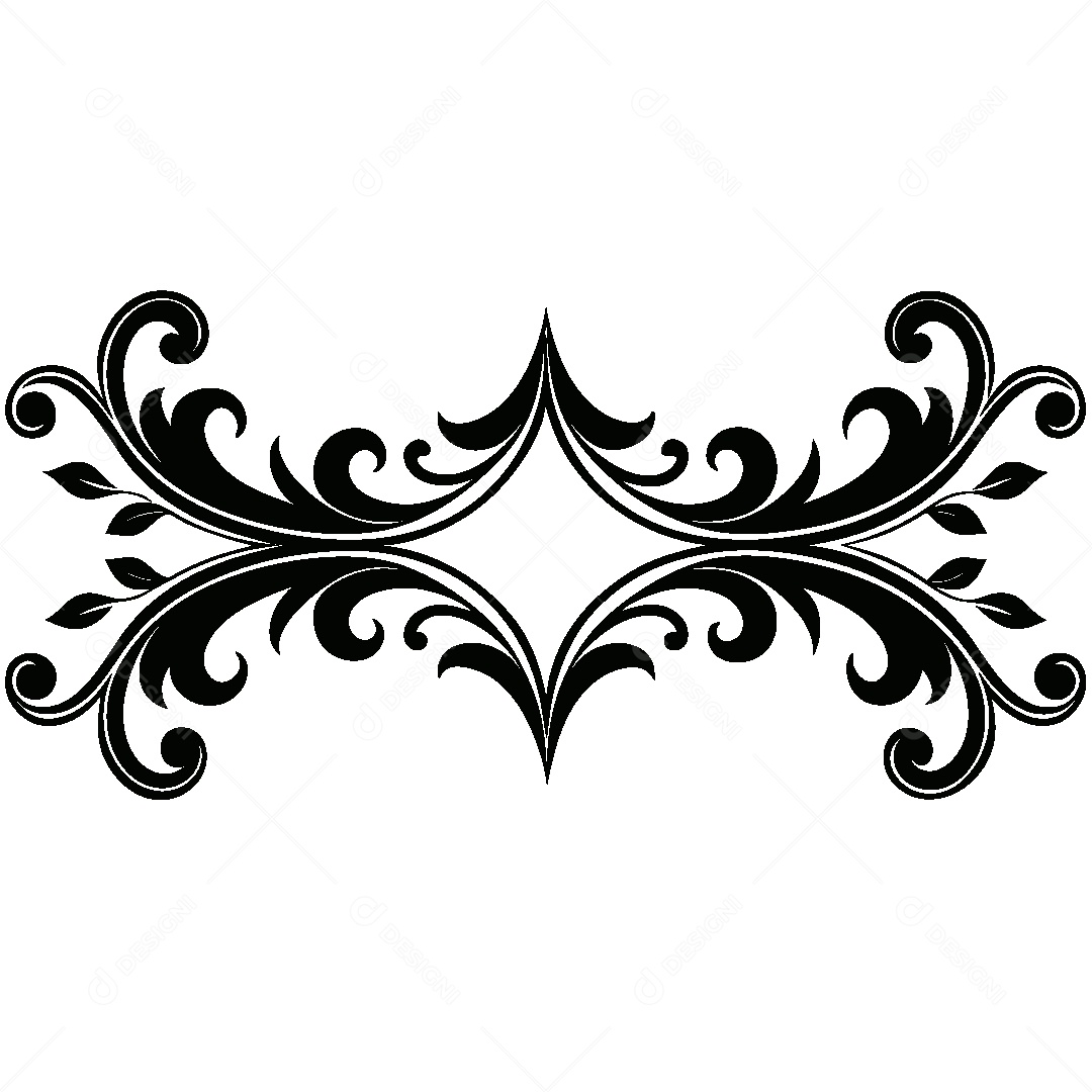 Divisória Barroca Vintage Ilustração Vetor EPS