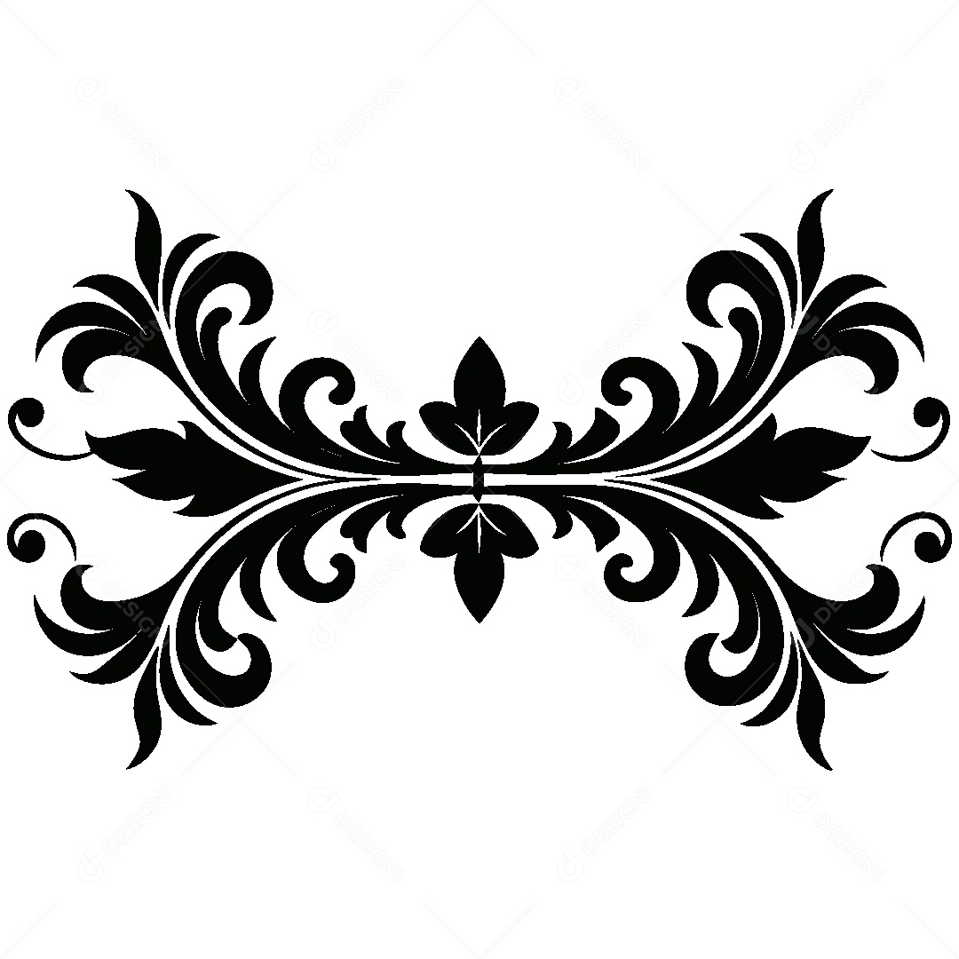 Divisória Barroca Vintage Ilustração Vetor EPS