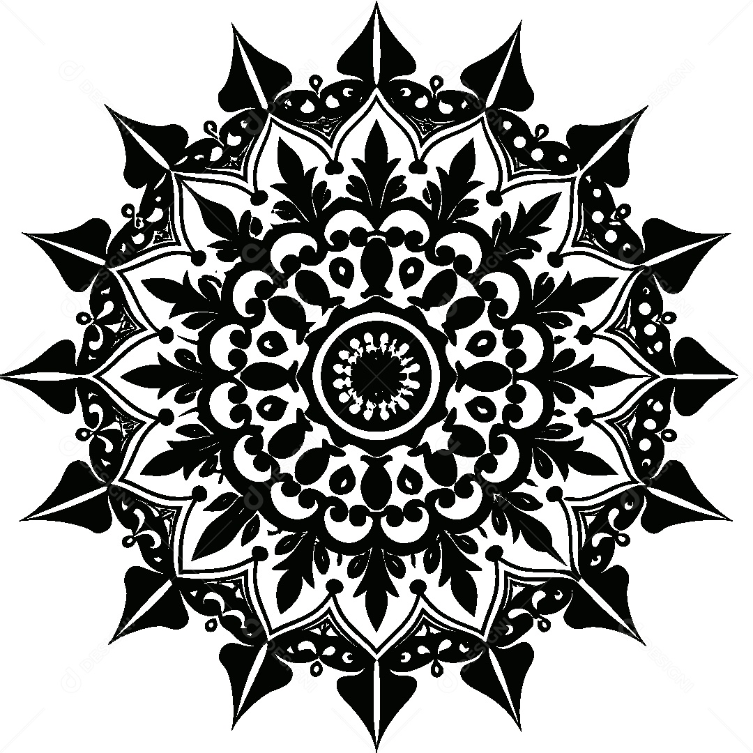 Padrão de Mandala Vetor EPS