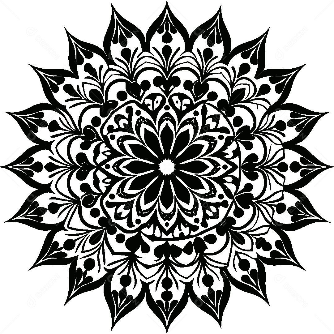 Padrão de Mandala Vetor EPS