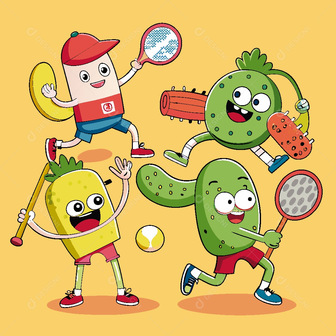 Picles Perosngem Ilustração Vetor EPS