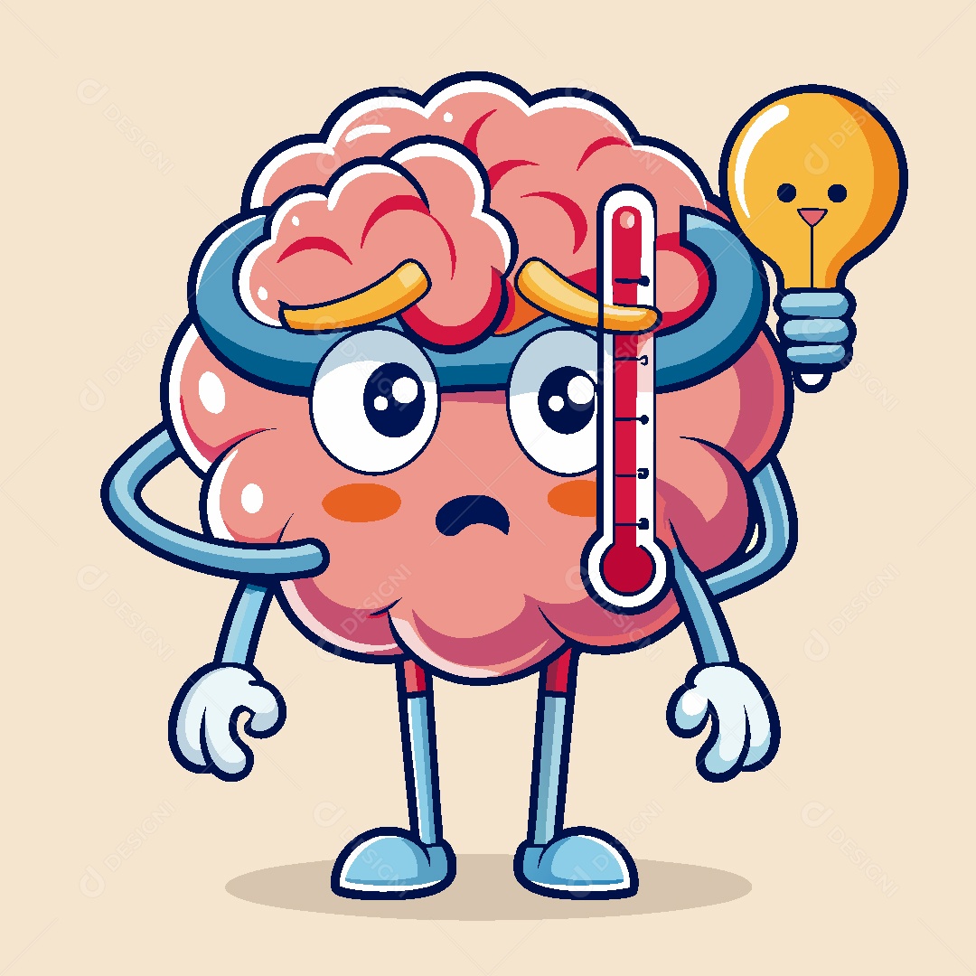 Cérebro Perosngem Ilustração Vetor EPS