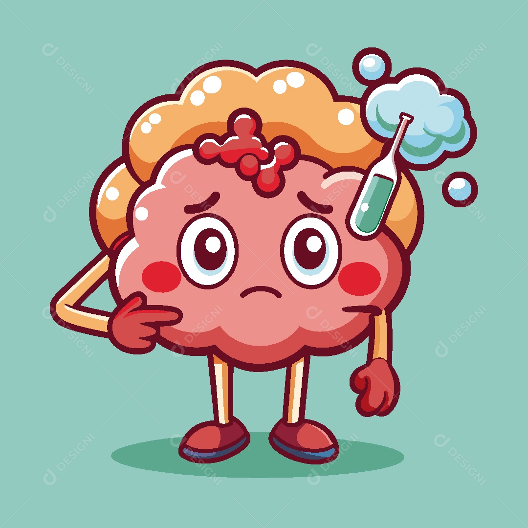 Cérebro Perosngem Ilustração Vetor EPS