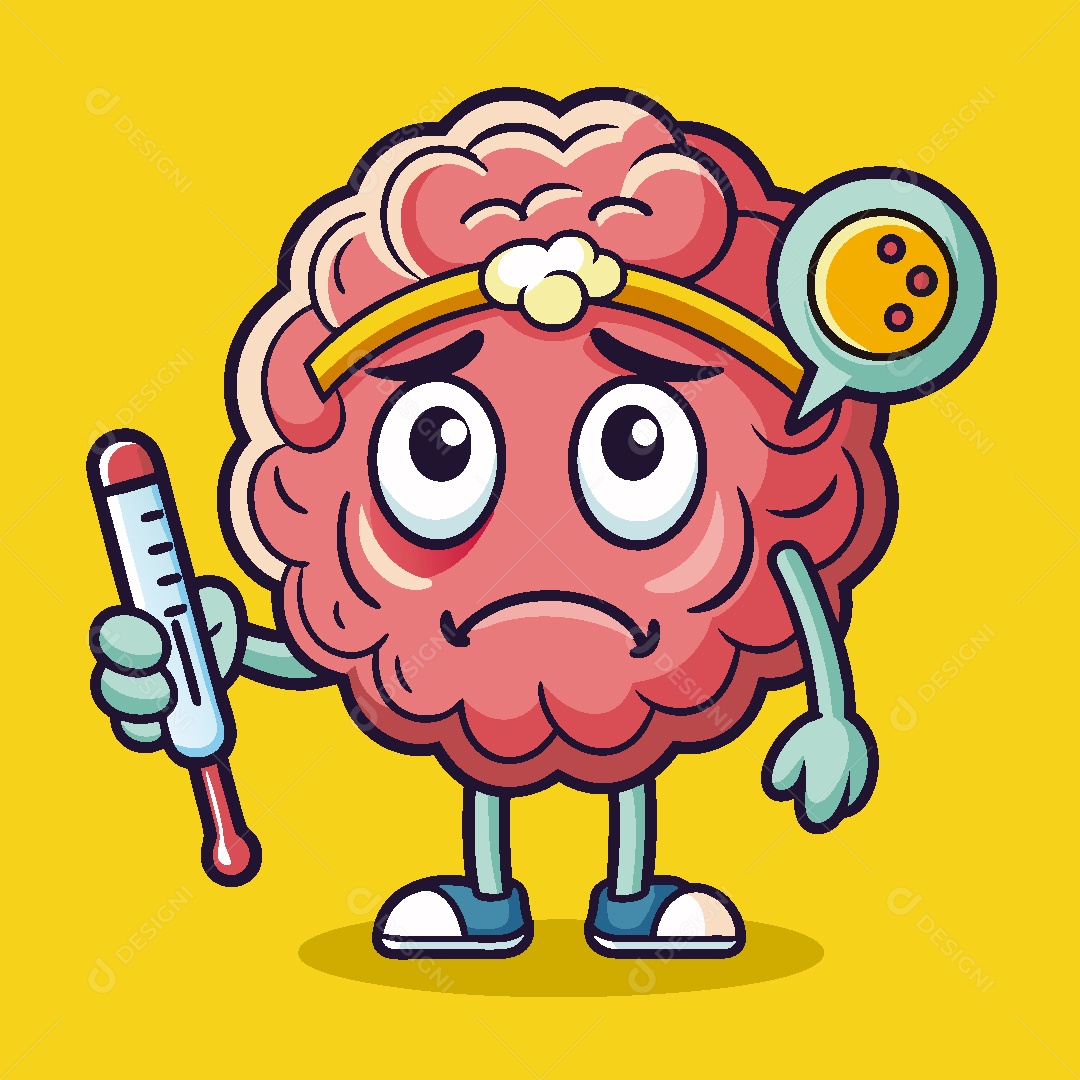 Cérebro Perosngem Ilustração Vetor EPS