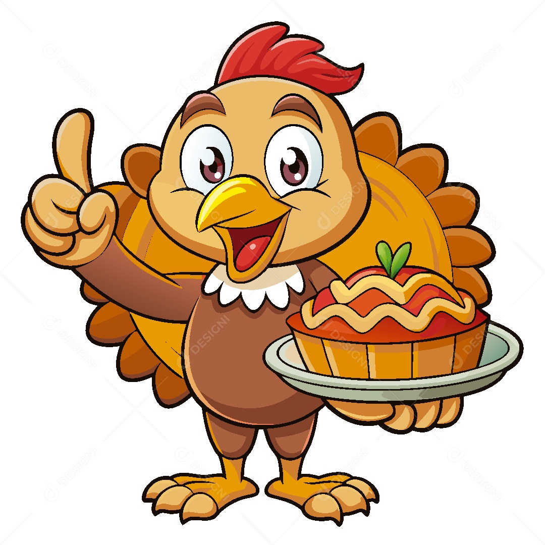 Frango Personagem Ilustração Vetor EPS