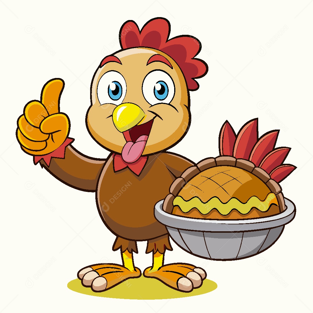 Frango Personagem Ilustração Vetor EPS