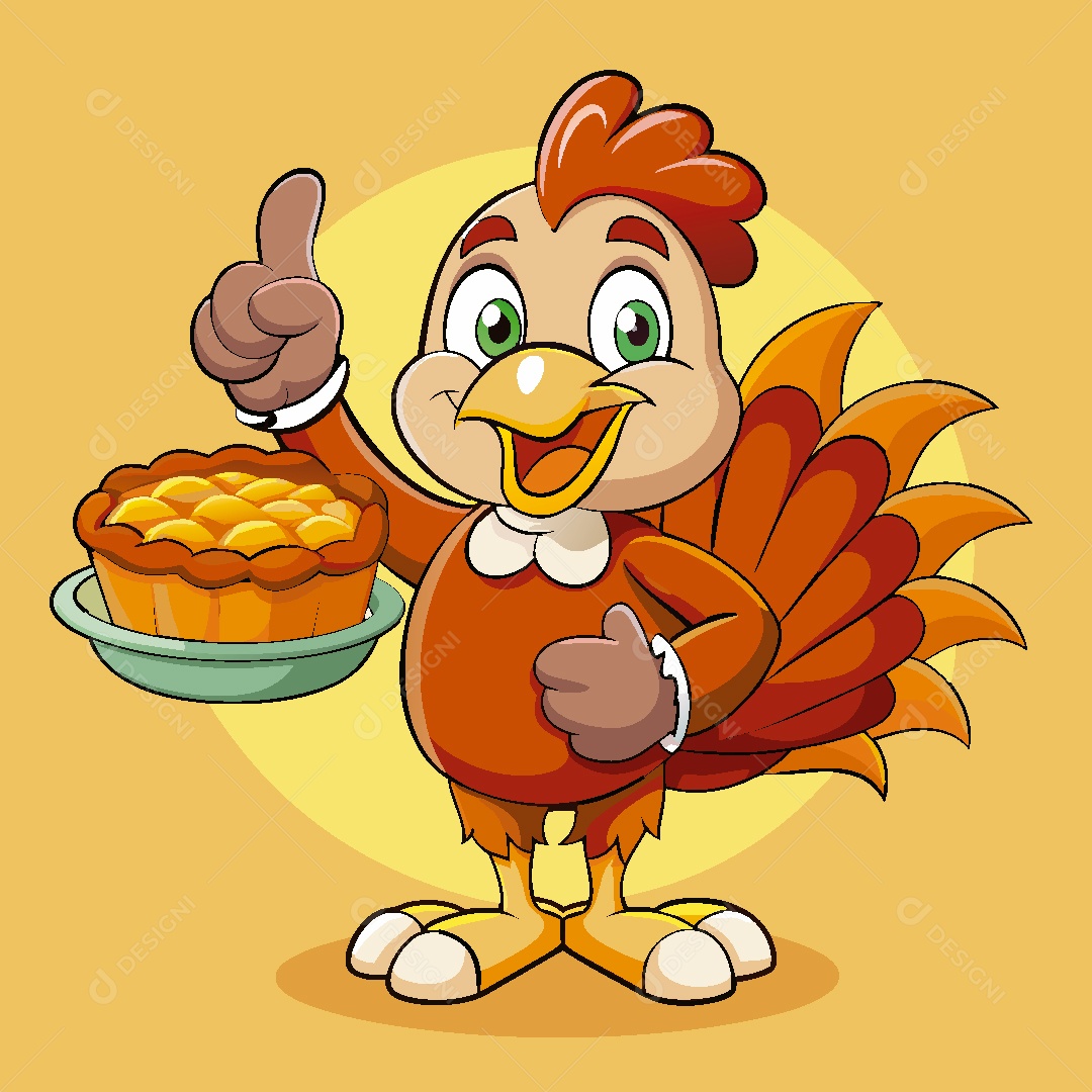 Frango Personagem Ilustração Vetor EPS