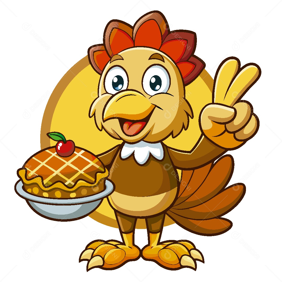 Frango Personagem Ilustração Vetor EPS