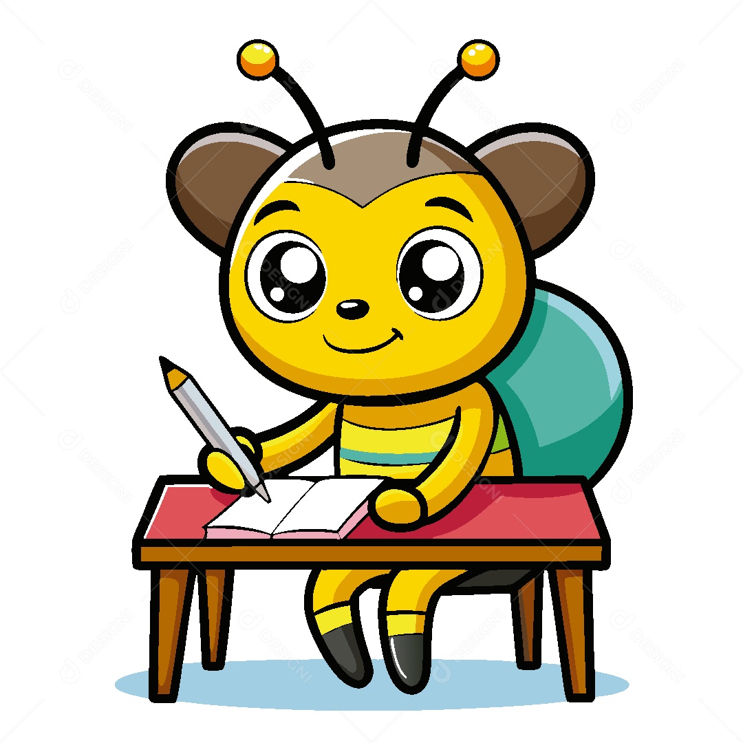 Abelha Personagem Ilustração Vetor EPS