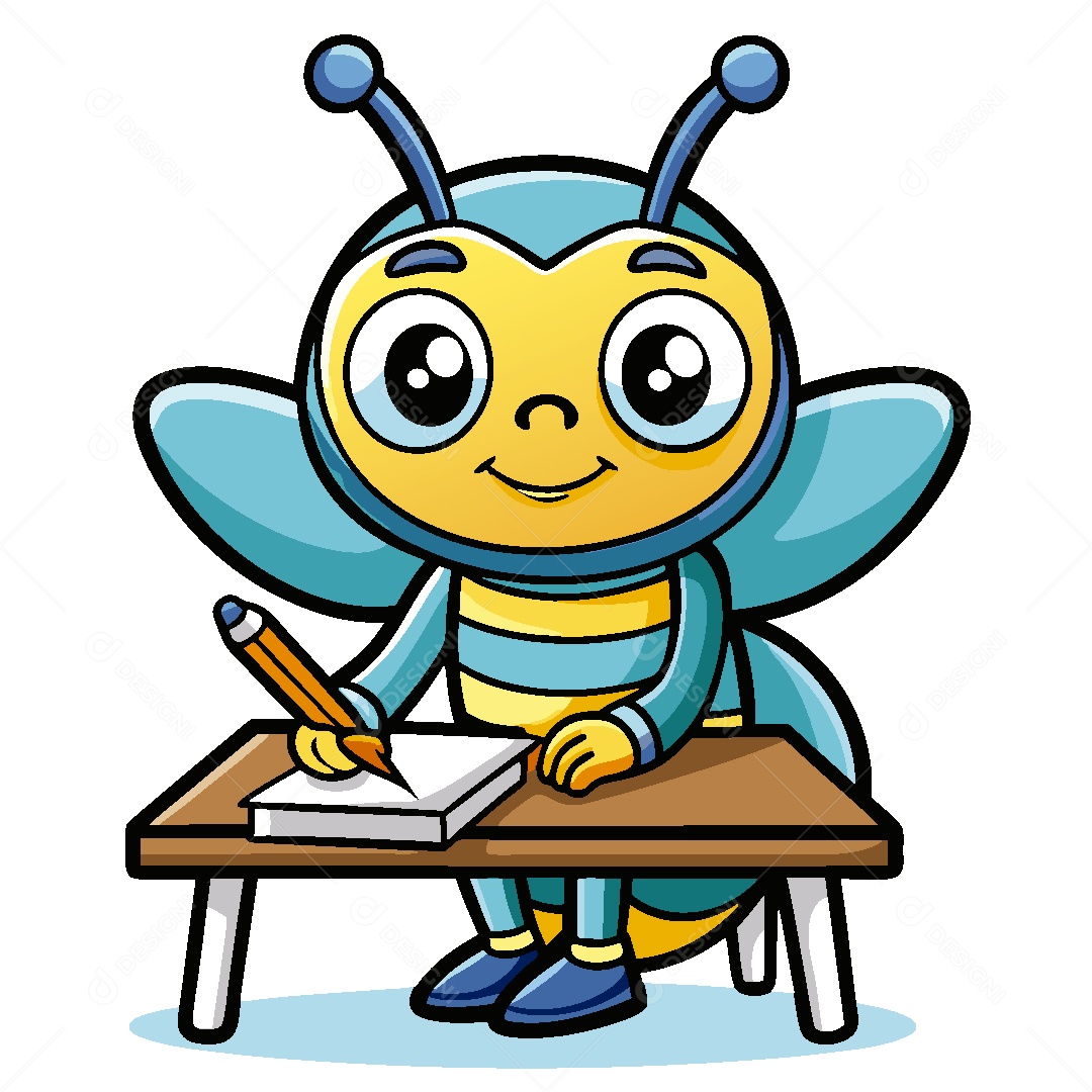 Abelha Personagem Ilustração Vetor EPS