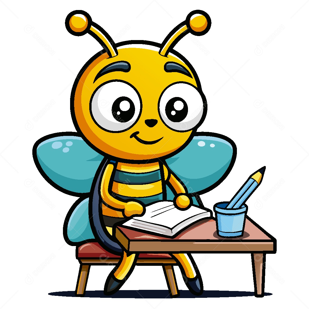 Abelha Personagem Ilustração Vetor EPS