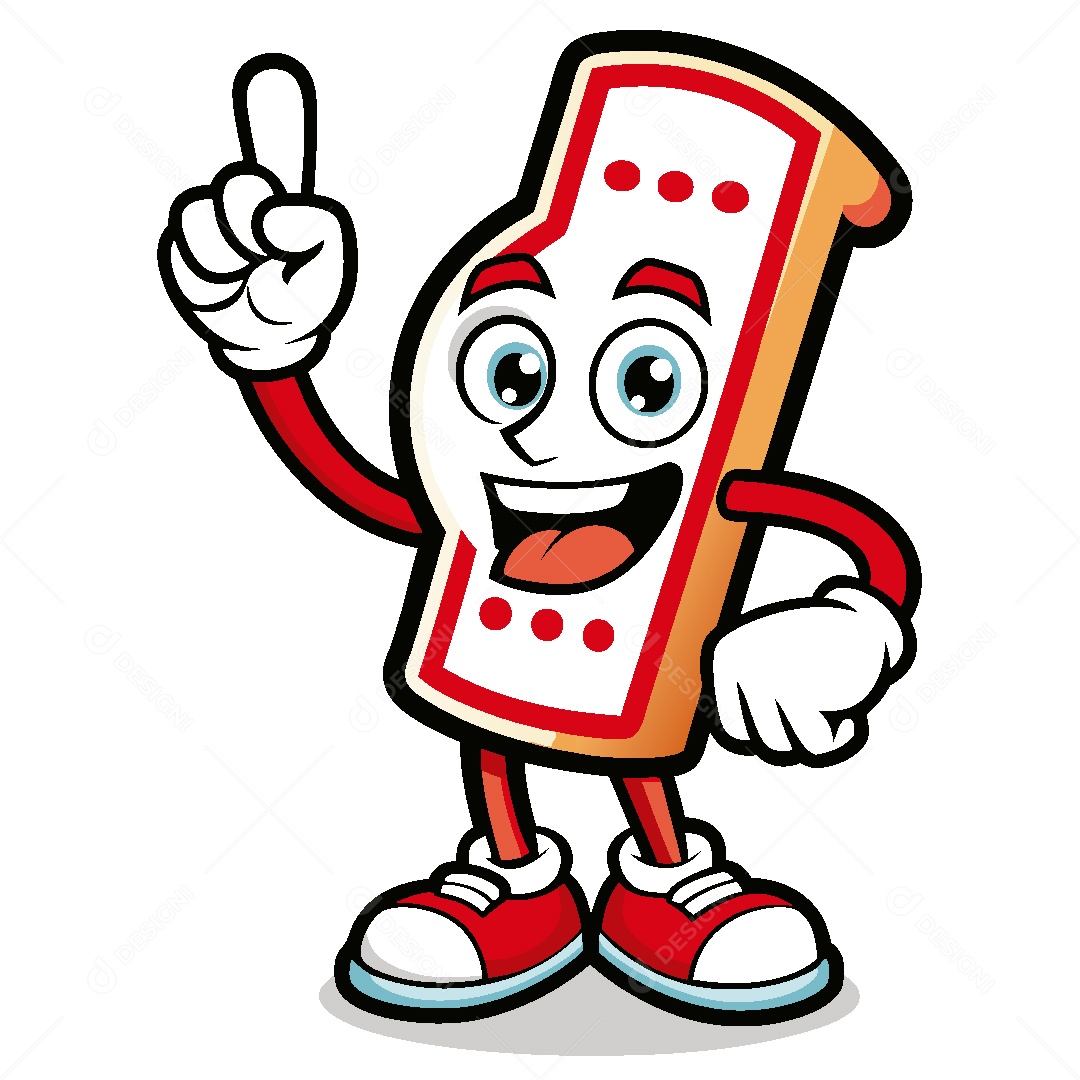 Ponto de Exclamação Personagem Ilustração Vetor EPS