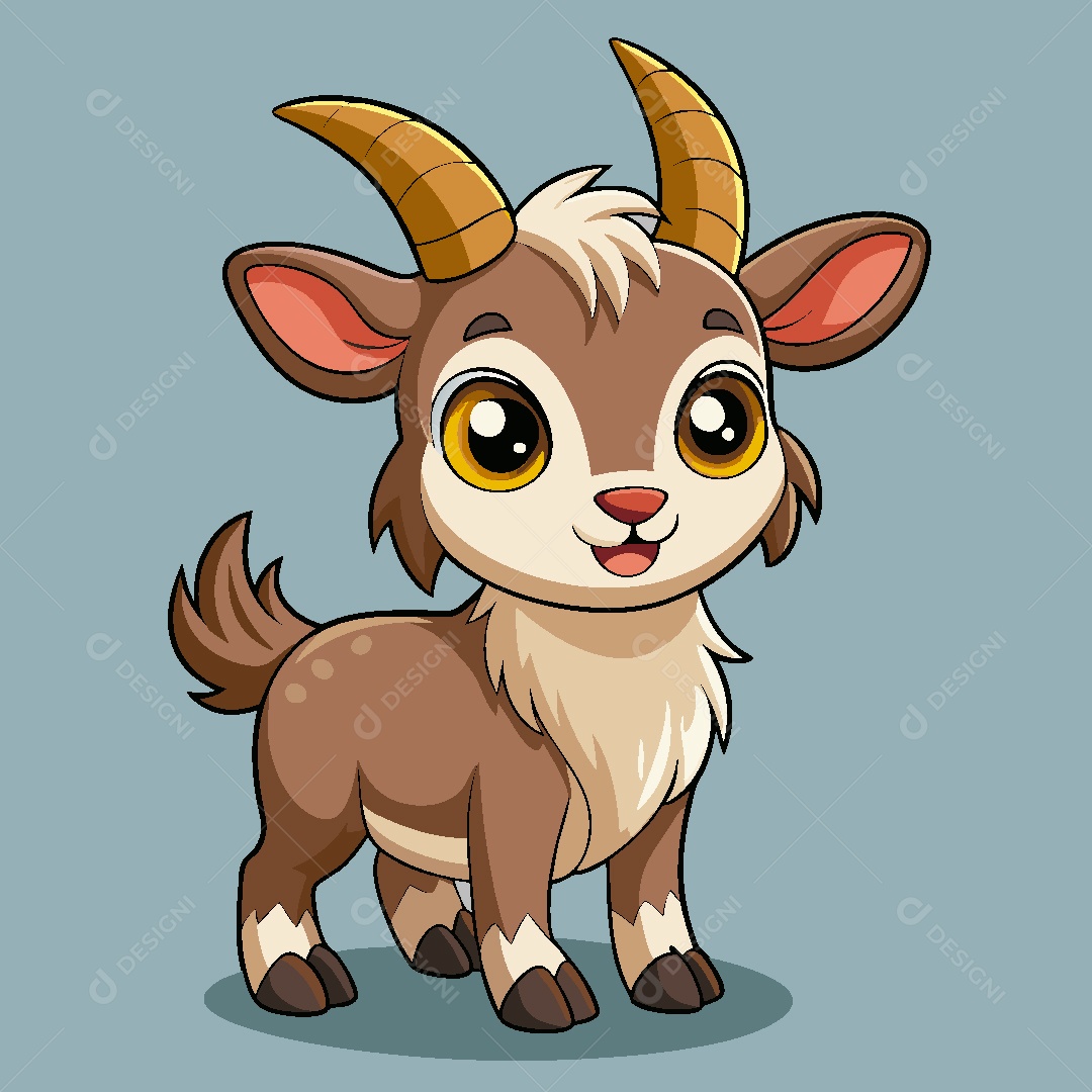Cabrito Personagem Ilustração Vetor EPS