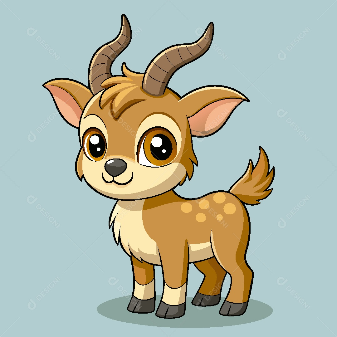 Cabrito Personagem Ilustração Vetor EPS