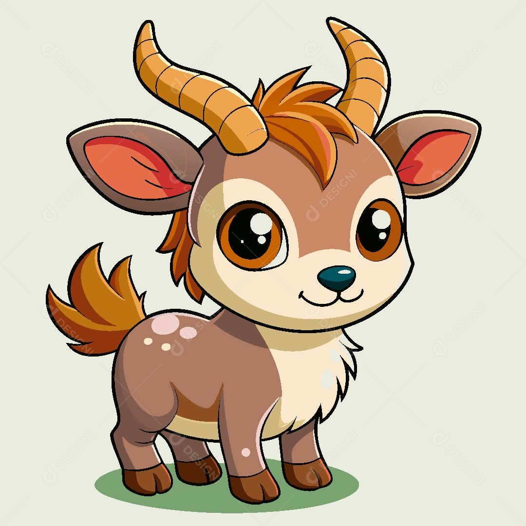 Cabrito Personagem Ilustração Vetor EPS