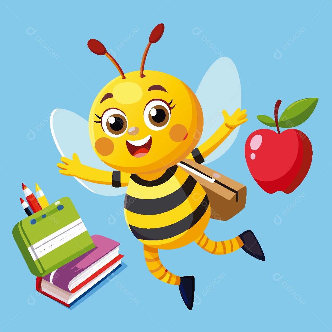 Abelha Personagem Ilustração Vetor EPS