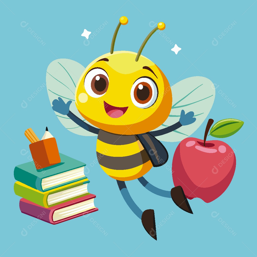 Abelha Personagem Ilustração Vetor EPS