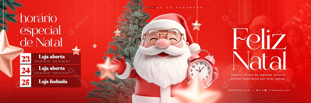 Carrrossel Feliz Natal Horario De Funcionamento Social Media PSD Editável