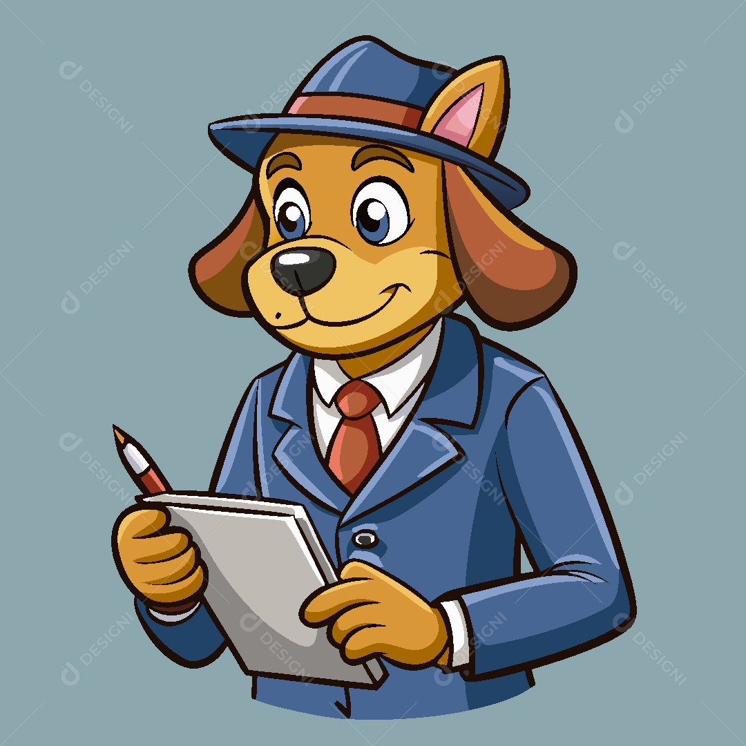 Cachorro de Terno Ilustração Vetor EPS