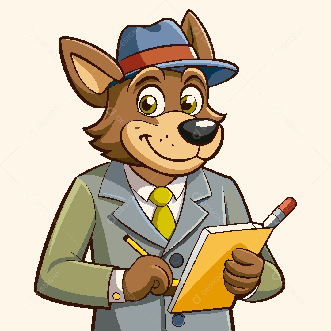 Cachorro de Terno Ilustração Vetor EPS