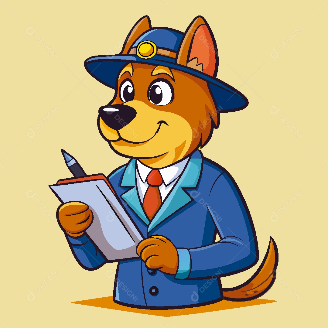 Cachorro de Terno Ilustração Vetor EPS