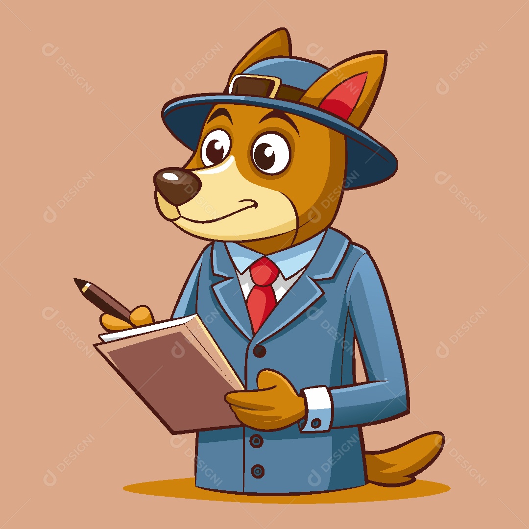 Cachorro de Terno Ilustração Vetor EPS