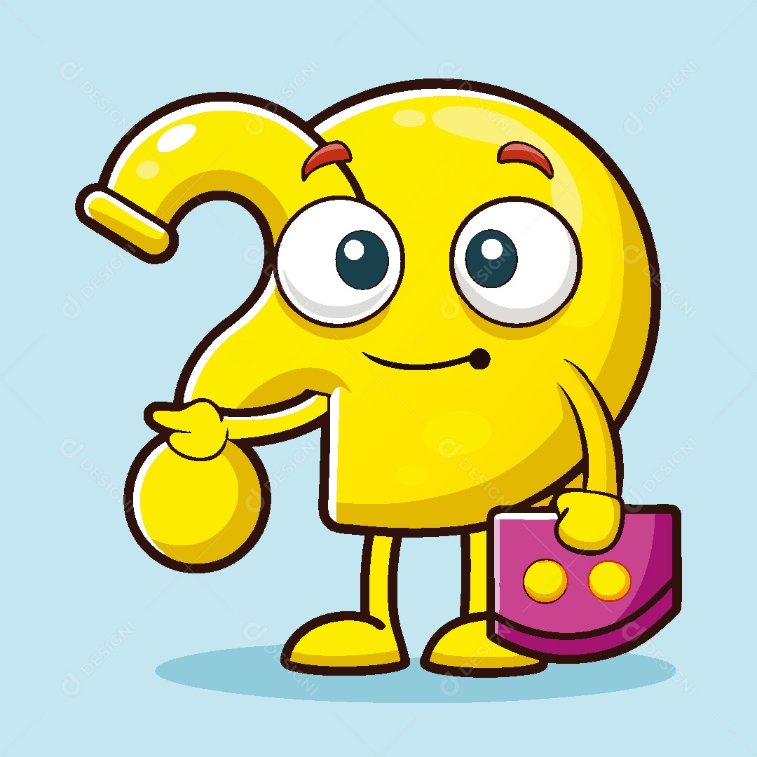 Personagem de Ponto de Interrogação Vetor EPS