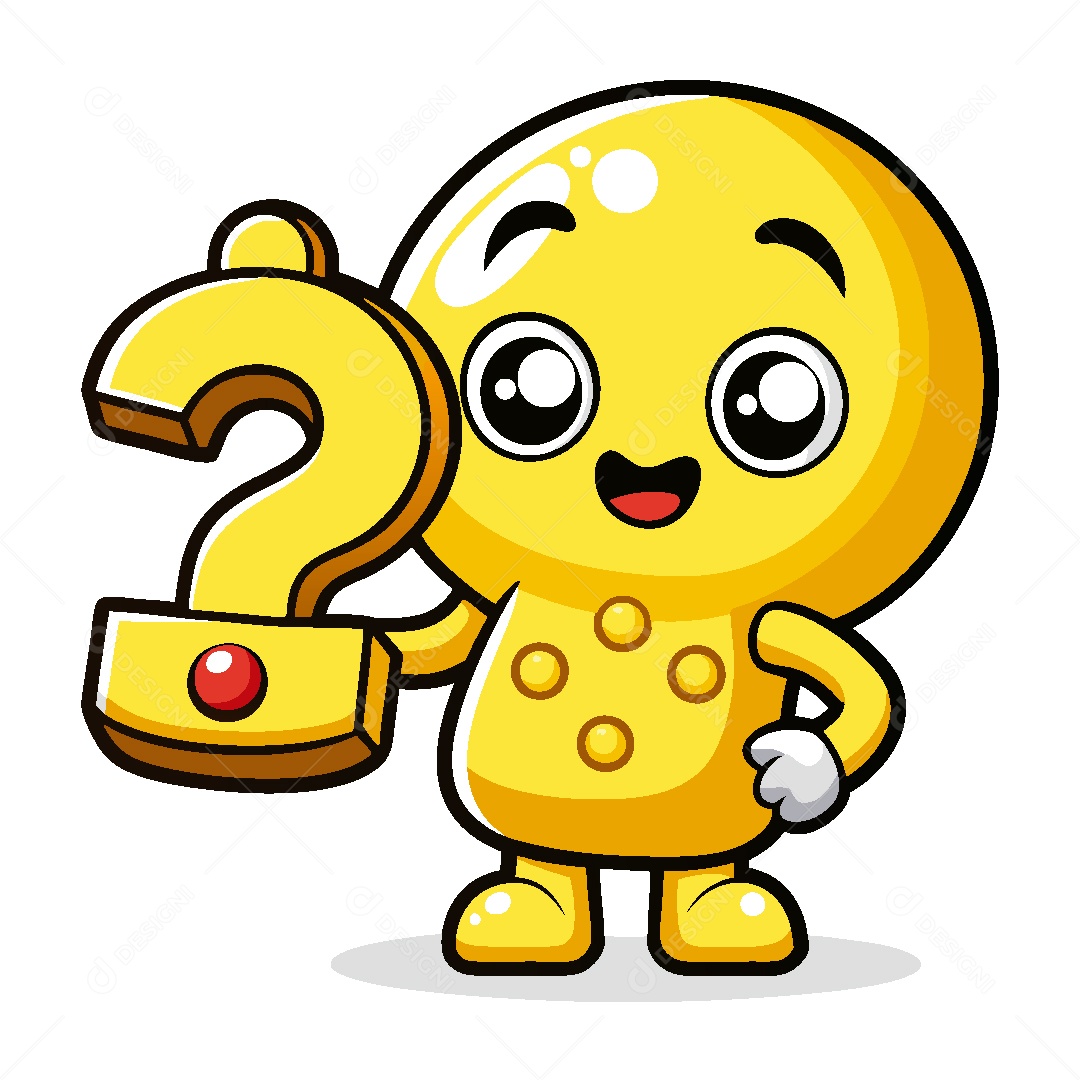 Personagem de Ponto de Interrogação Vetor EPS