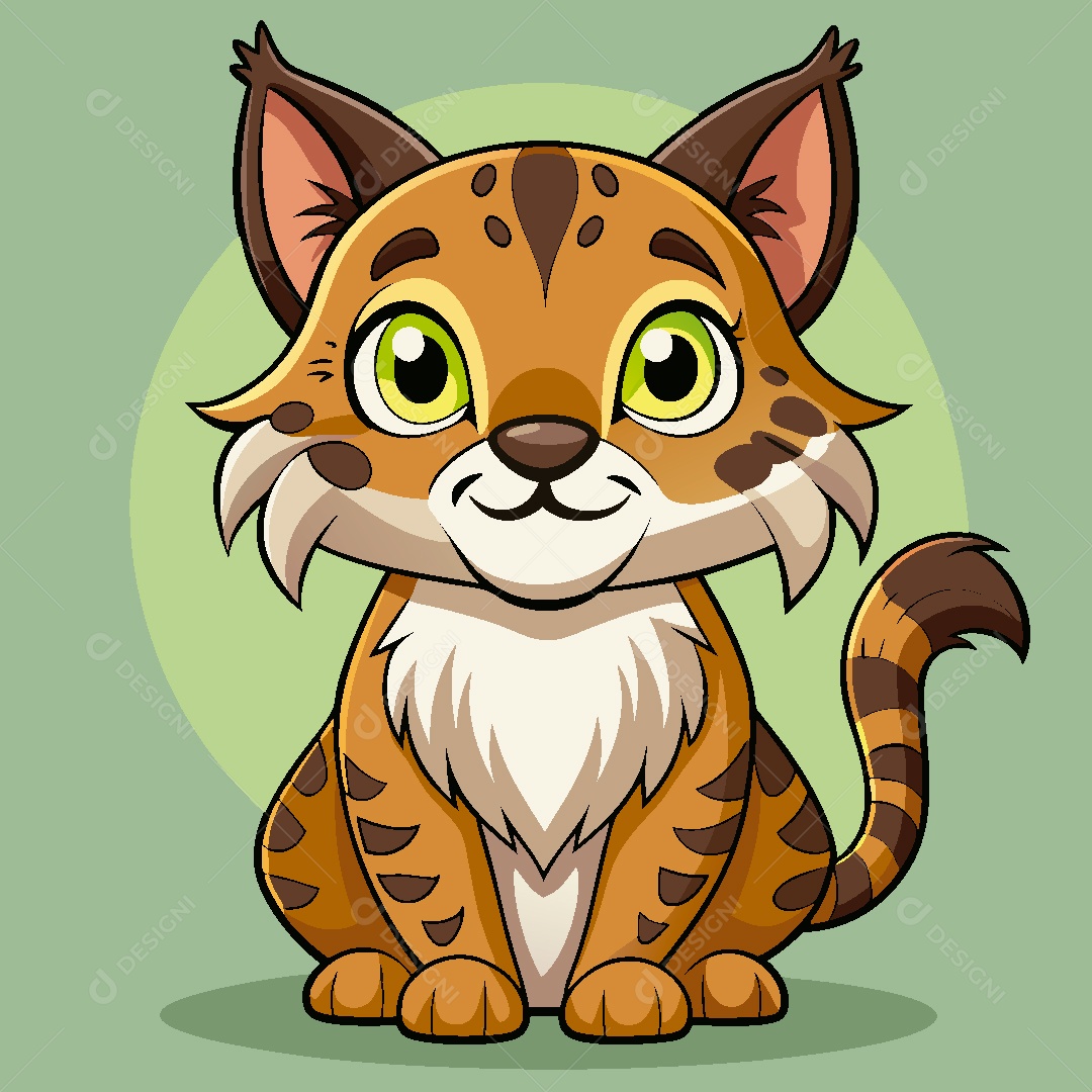 Felino Personagem Ilustração EPS