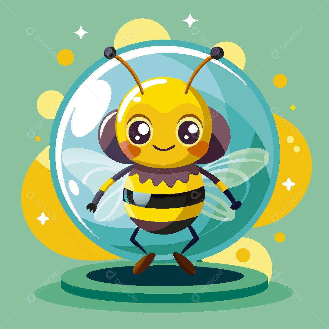 Abelha Personagem Ilustração EPS