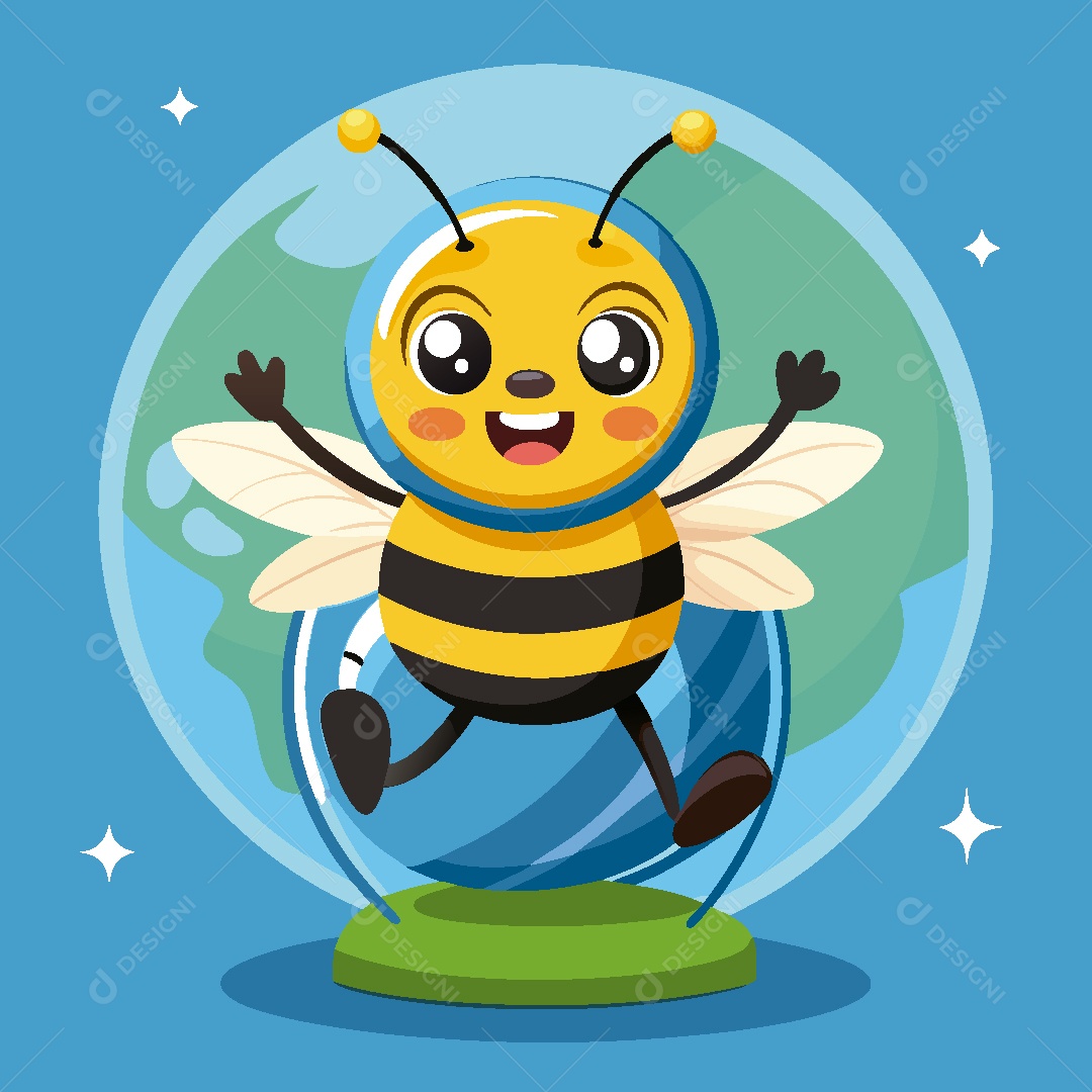Abelha Personagem Ilustração EPS