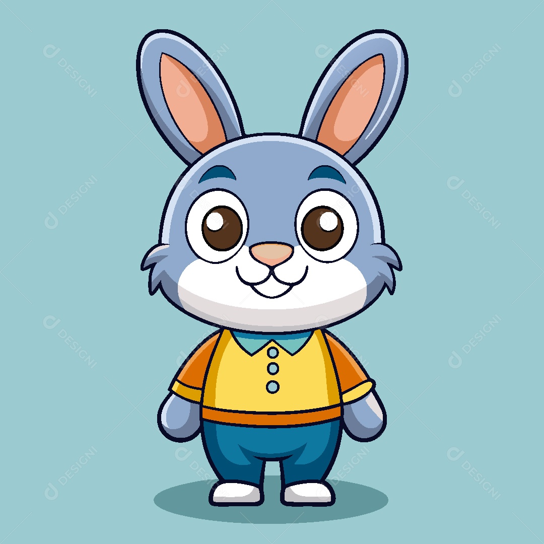 Coelho Personagem Ilustração Vetor EPS