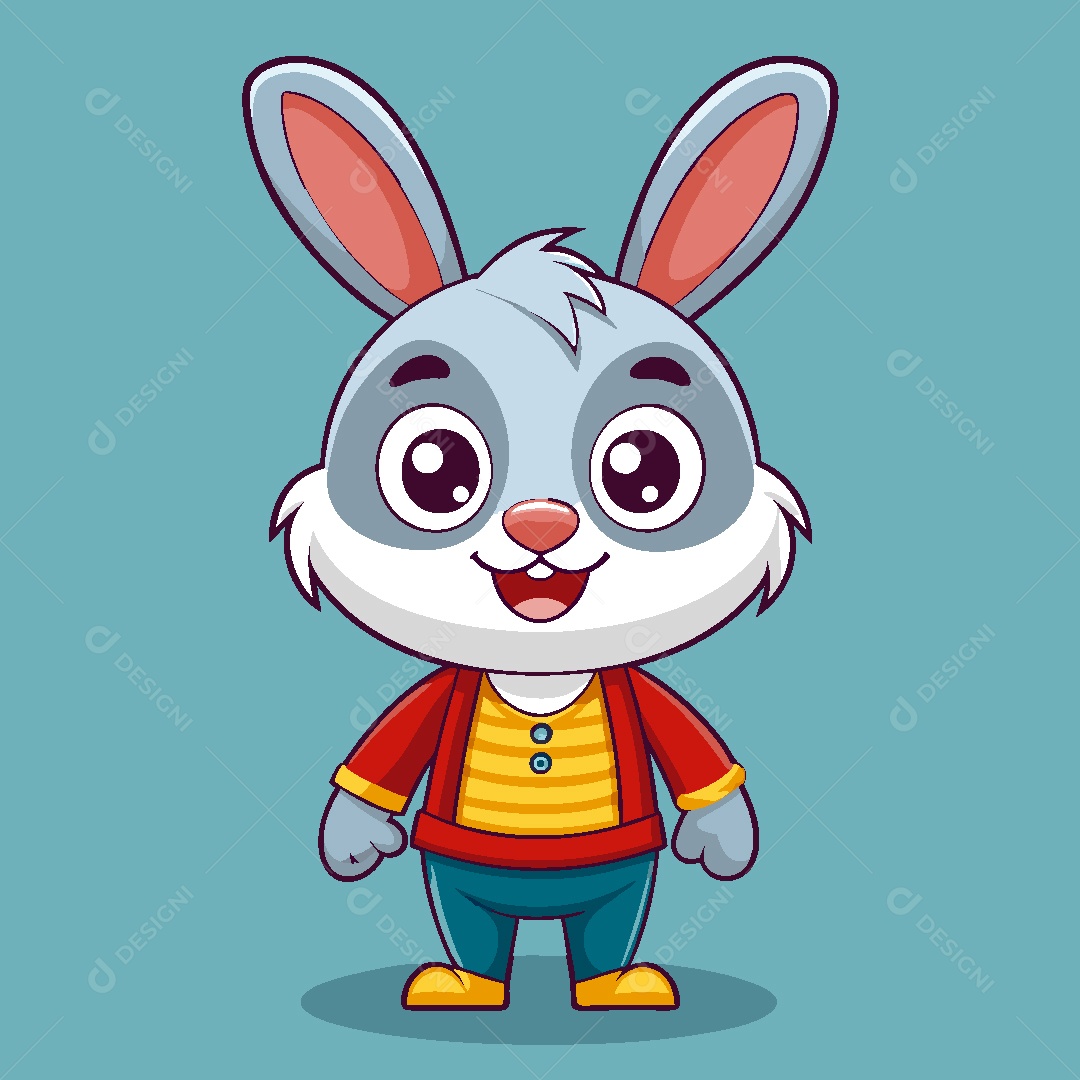 Coelho Personagem Ilustração Vetor EPS