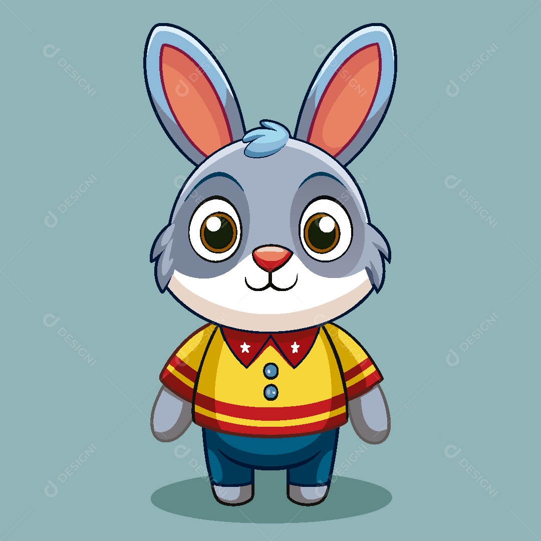 Coelho Personagem Ilustração Vetor EPS