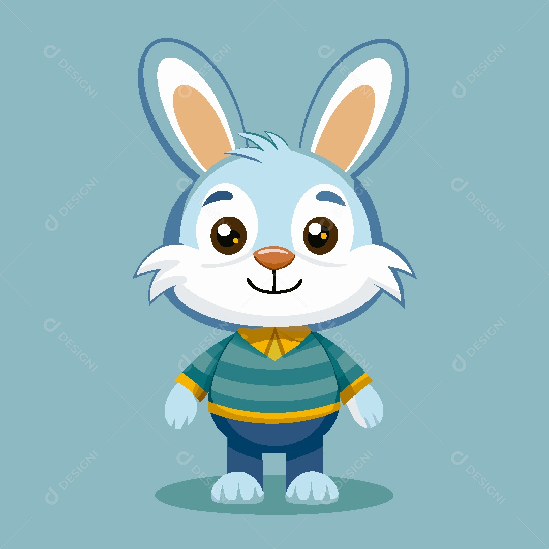 Coelho Personagem Ilustração Vetor EPS