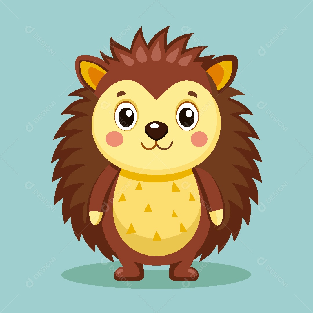 Ouriço Personagem Ilustração Vetor EPS
