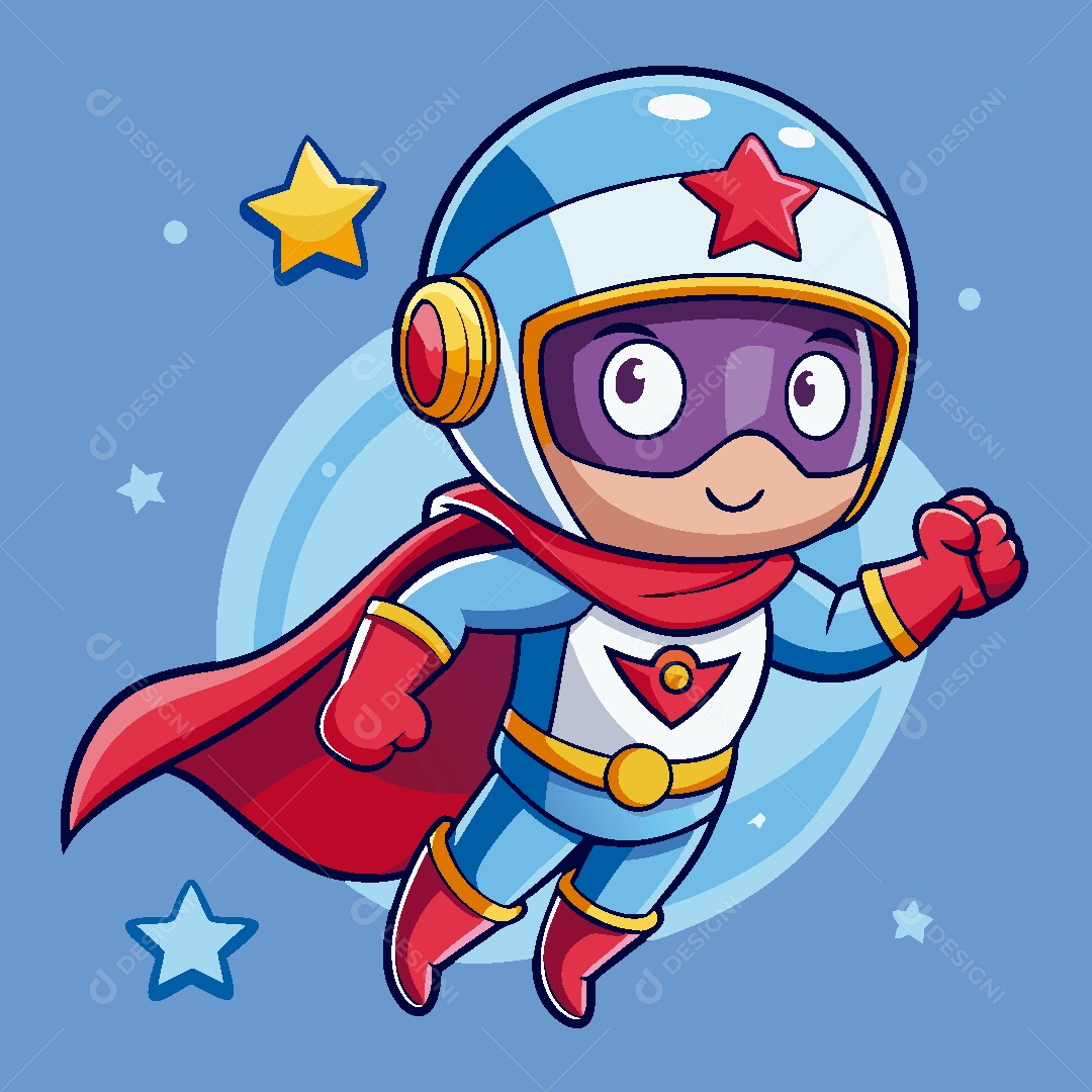 Super Herói Personagem Ilustração Vetor EPS