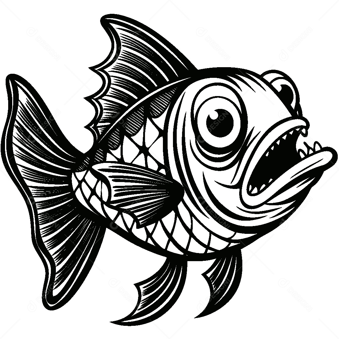 Peixe Desenho Vetor EPS